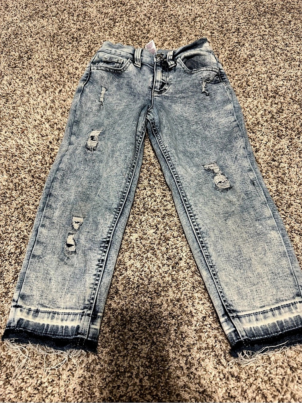 Justice Girls Distressed Jeans Blue Size 6